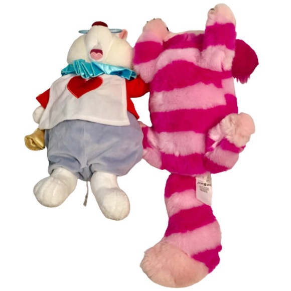 DISNEY ALICE IN WONDERLAND RABBIT AND CAT PLUSH - Picture 7 of 12